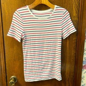 Super soft striped fitted tee